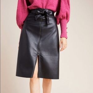 Bailey 44 leather a-line skirt